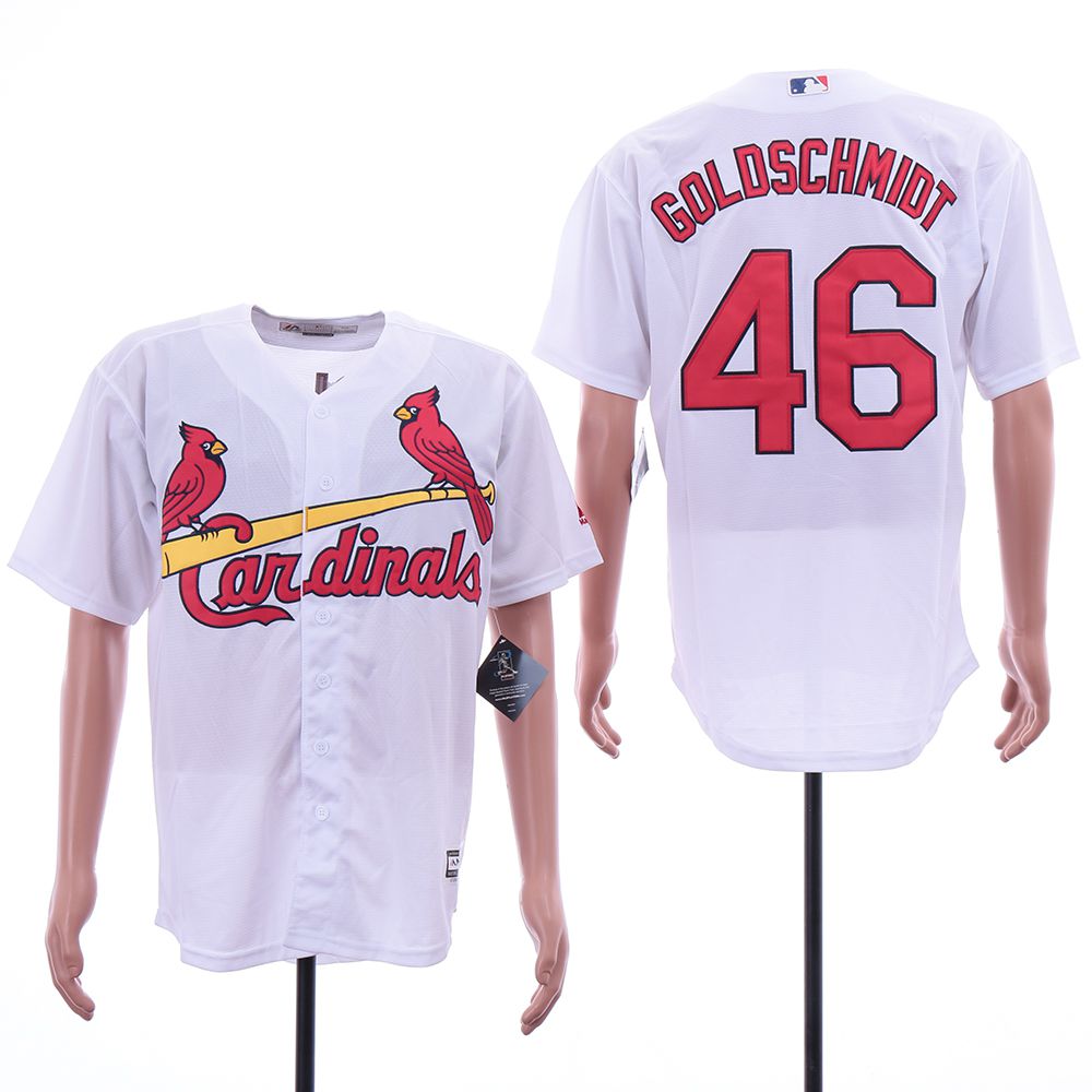 Men St.Louis Cardinals 46 Goloschmidt White Game MLB Jerseys